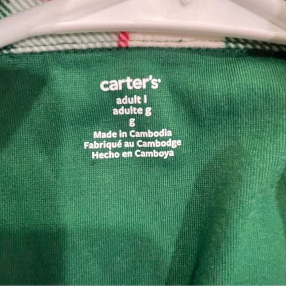 NWT CARTERS ADULT LARGE PLAID PAJAMAS - Picture 7 of 14